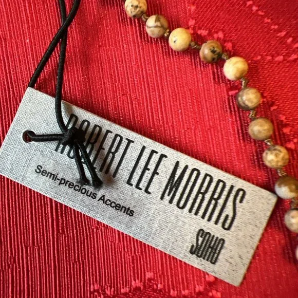 Robert Lee Morris Soho Shaky Leaf Jasper Necklace💖Valentine’s Gift under $25💖 - Picture 5 of 8